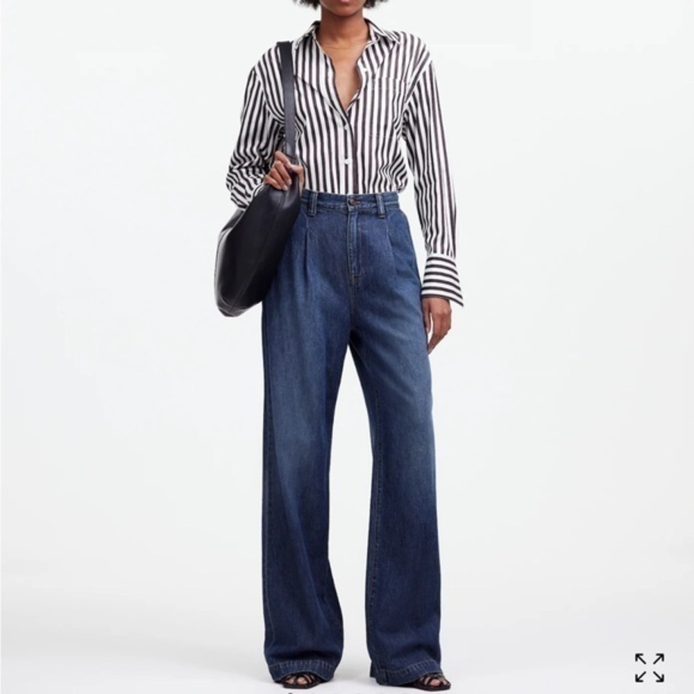 Madewell The Harlow Wide-Leg Jean: Airy Denim Edition Fieldale Wash Size 29 Tall